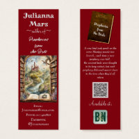  Burgundy Author's Promotional Material Bookmarks