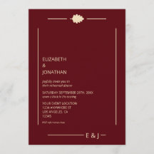 Burgundy Autumn Rehearsal Dinner