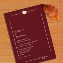 Burgundy Autumn Wedding
