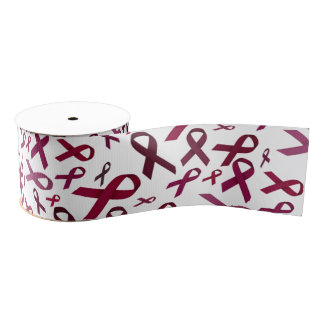 Burgundy Awareness Ribbon Grosgrain Ribbon