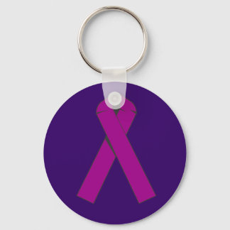 Burgundy Awareness Ribbon Products Keychain