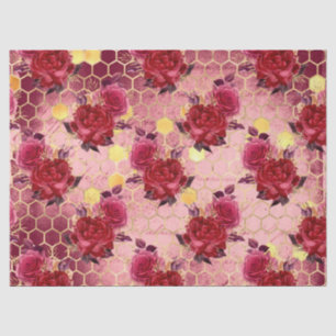 Burgundy Bee Series Design Seventeen Tissue Paper