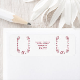 Burgundy Bells Sollwork Mariage Adresse de retour