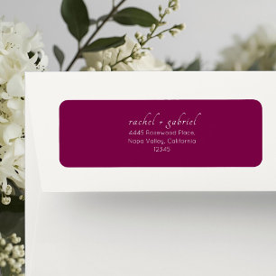 Burgundy Berry Chic Simple Clean Wedding