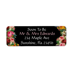Burgundy Black Floral Wedding Soon To be Mr & Mrs