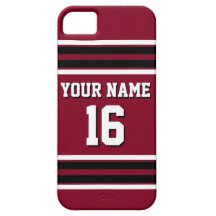 Burgundy Black Team Jersey Custom Number Name