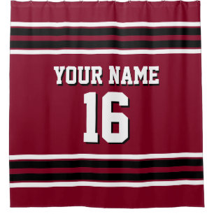 Burgundy Black White Stripes Sports Jersey