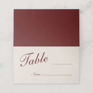 Burgundy Blank Wedding Place Cards