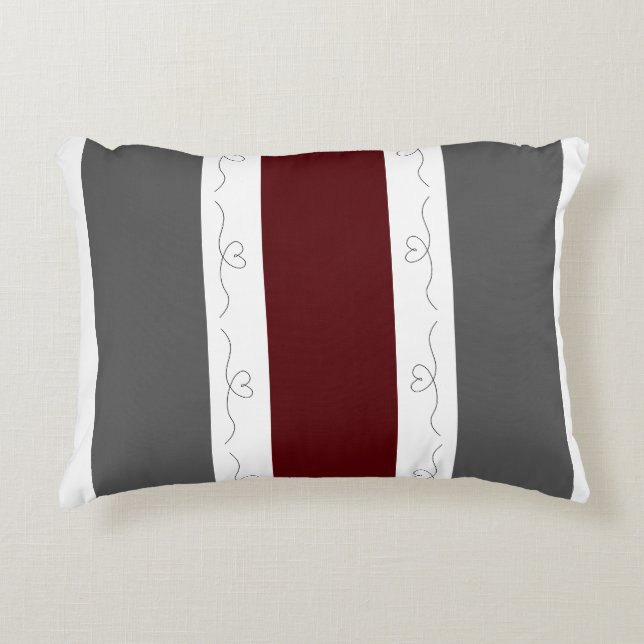 Burgundy Blizzard Love Accent Pillow (Front)