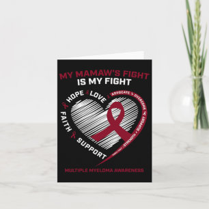 Burgundy Blood Cancer Mamaw Fight Multiple Myeloma Card
