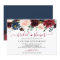 Burgundy Bloom Floral Navy Blue Bridal Shower