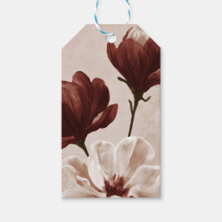 Burgundy Bloom | Personalized Deep Red Floral Gift Tags