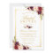 Burgundy Blush Bloom Floral Gold Bridal Shower