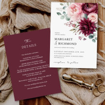 Burgundy & Blush Floral All-In-One Wedding