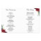Burgundy Blush Floral Blue Folded Wedding Program