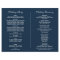 Burgundy Blush Floral Navy Blue Wedding Program