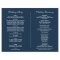 Burgundy Blush Floral Navy Blue Wedding Program
