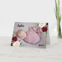 Burgundy Blush flowers Baby Girl boy Photo Newborn