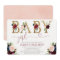 Burgundy blush navy blue floral Girl baby shower
