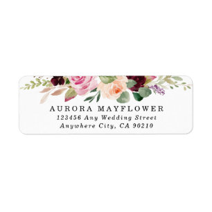 Burgundy Blush Peach Gold Mariage Adresse