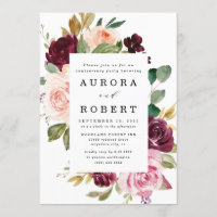 Burgundy Blush Pink Peach Gold Anniversary Party