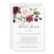 Burgundy Blush Watercolor Floral Bridal Shower