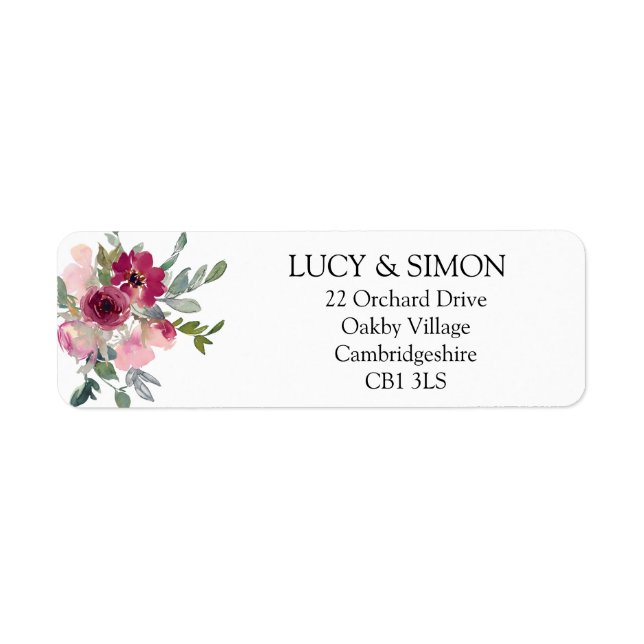 Burgundy & Blush Wedding return  (Front)