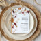 Burgundy Boho Fall Floral Wedding Invitation