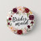 Burgundy Boho Red Blush Floral Wreath Bridesmaid