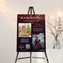 Burgundy Bokeh Romance Book Signing Meet & Greet