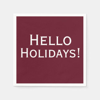 Burgundy Bold Holiday Colour Napkin