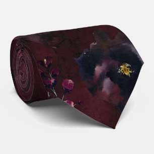 Burgundy Bordeaux Elegant Wedding Neck Tie