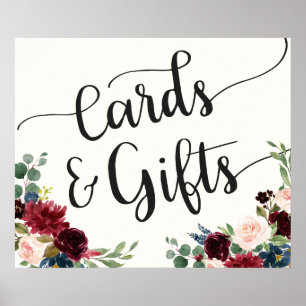 Burgundy Bouquet   Cards and Gifts Poster