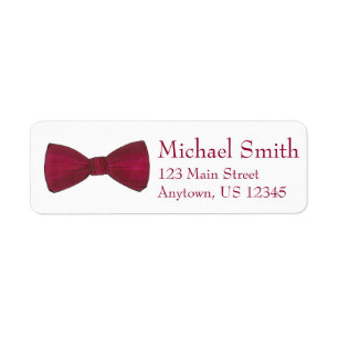 Burgundy Bow Cravate Mariage Prom Formalwear Étiqu