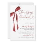 Burgundy Bow She's Tying The Knot Bridal Shower