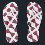 Burgundy Bow Tie Bowtie Wedding Prom Flip Flops<br><div class="desc">Features an original marker illustration of a burgundy bow tie. Perfect for weddings,  engagements,  proms,  anniversaries,  and other celebrations.

Designer is available to create and upload custom designs to match the colours and themes of your wedding or event--click "Ask this Designer" to begin the design process!</div>