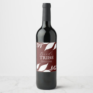 Burgundy Bridesmaid Proposal Label