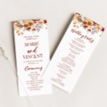 Burgundy Brown Beige Floral Flowers Wedding Program<br><div class="desc">This is a Fall Burgundy Brown Beige Floral Flowers Wedding Program!</div>