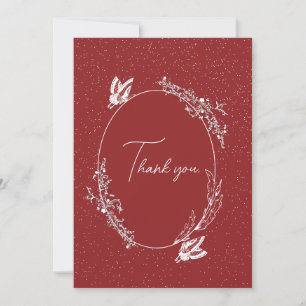 Burgundy Butterfly Card