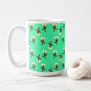 Burgundy candle with Xmas holly Coffee Mug