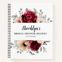 Burgundy Champagne Ivory Mauve Rose Bridal Shower