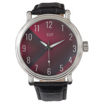 Burgundy Chevron Design Men's