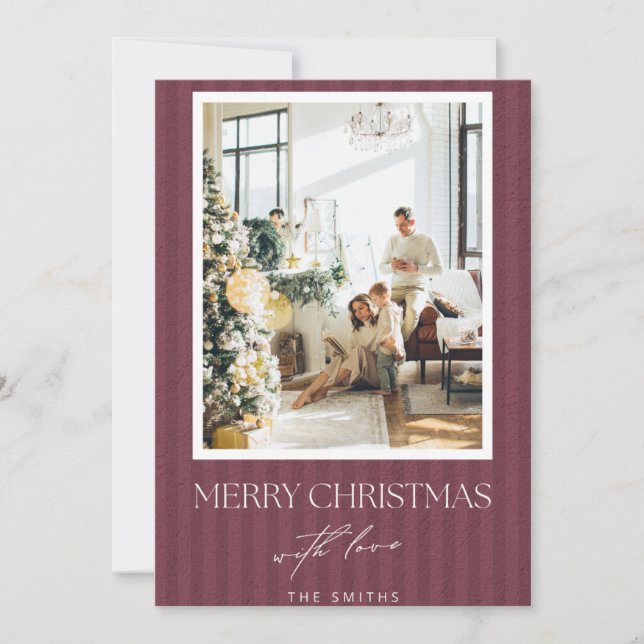 Burgundy Christmas Card (Front)