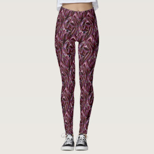 burgundy chrome leggings