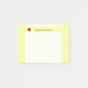 Burgundy Clover Ribbon by Kenneth Yoncich Post-it Notes