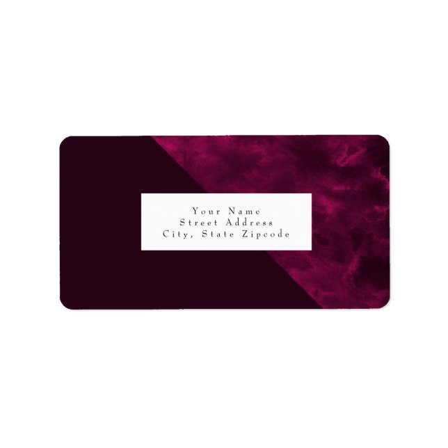 Burgundy Colour Block Label (Front)