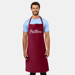 burgundy colour   - personalized apron