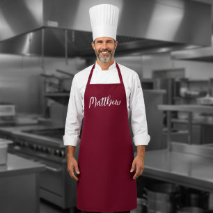 burgundy colour - personalized apron