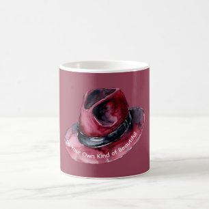 Burgundy Cowgirl Cowboy Hat Quote Coffee Mug