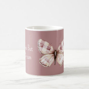 Burgundy Cream Butterfly Coffee Mug